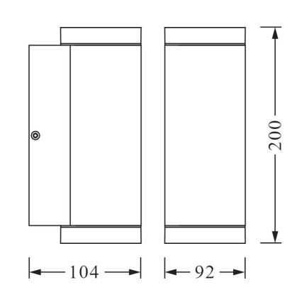 Ledvance - Aplique de exterior BEAM 2xGU10/35W/230V IP44