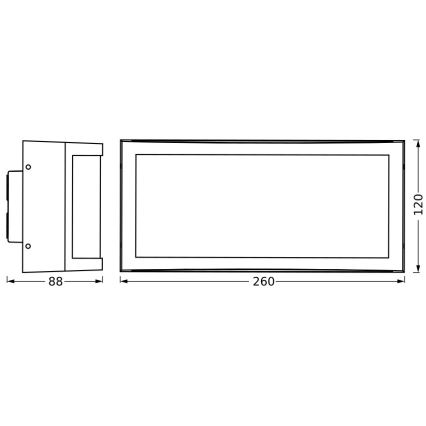 Ledvance - Aplique de exterior CUADRA 1xE27/40W/230V IP65