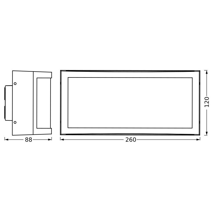 Ledvance - Aplique de exterior CUADRA 1xE27/40W/230V IP65