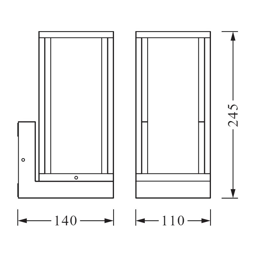 Ledvance - Aplique de exterior FRAME 1xE27/60W/230V IP44
