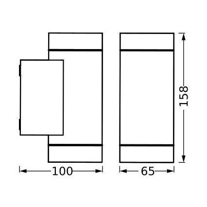 Ledvance - Aplique de exterior ITYS 2xGU10/35W/230V IP65