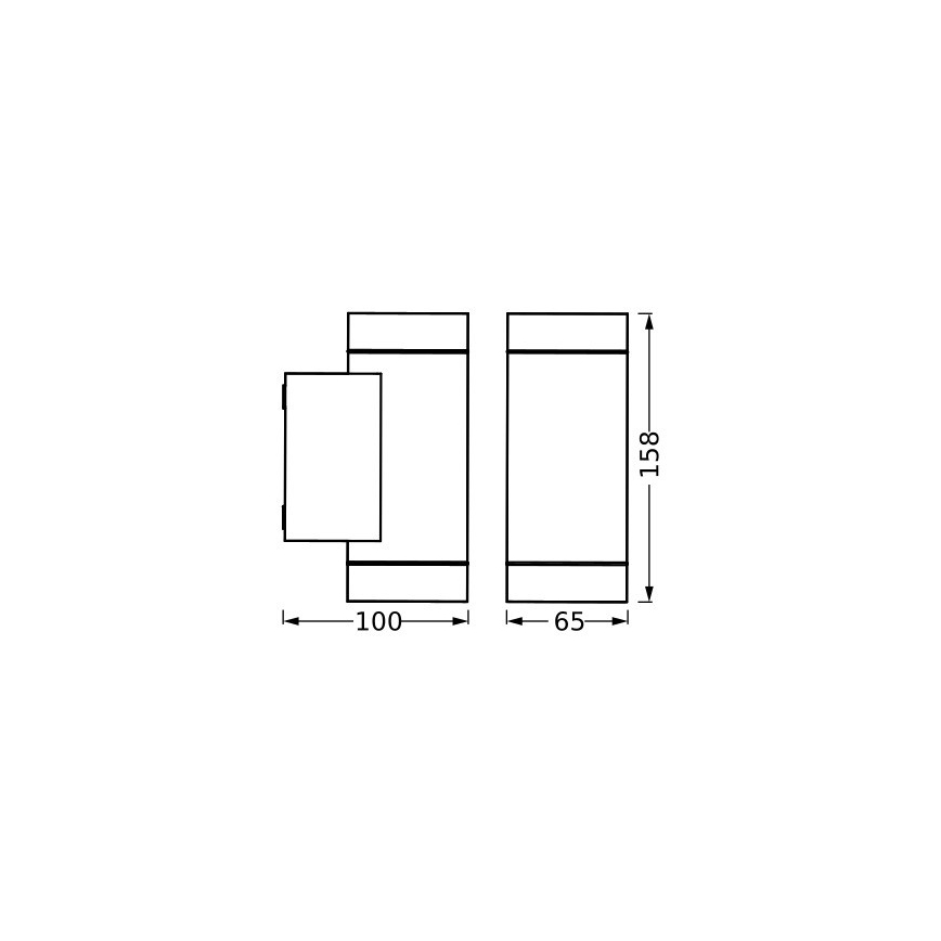 Ledvance - Aplique de exterior ITYS 2xGU10/35W/230V IP65
