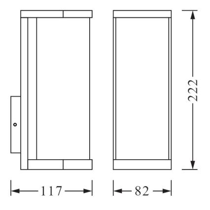 Ledvance - Aplique de exterior TUBULAR 1xE27/60W/230V IP44