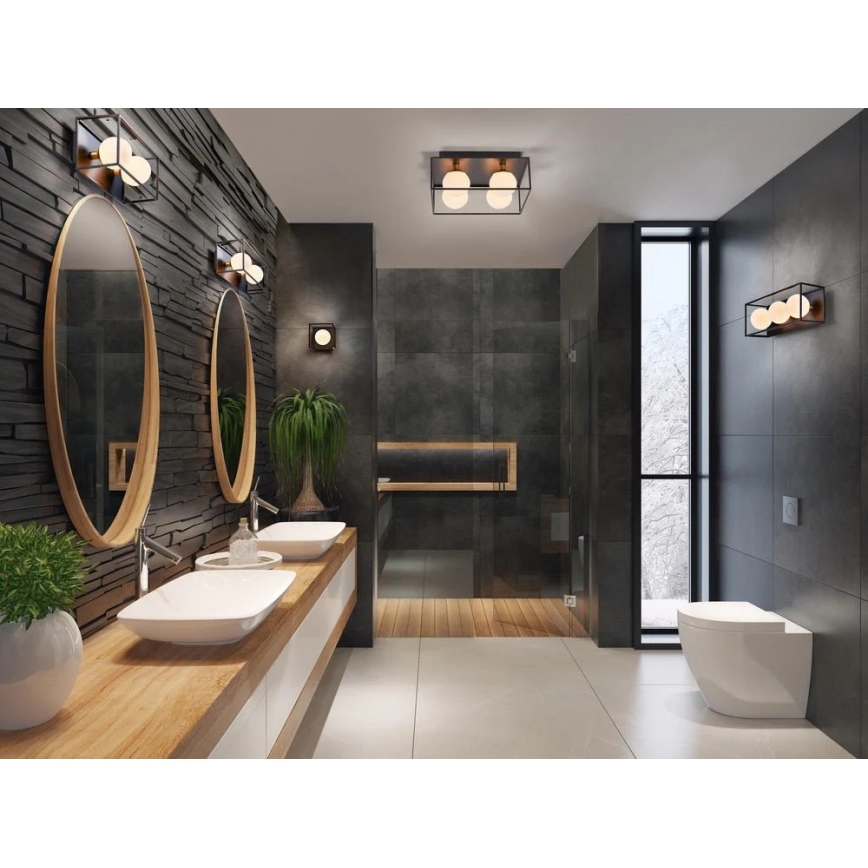 Ledvance - Aplique de pared exterior DECOR SQUARE 4xG9/28W/230V IP44