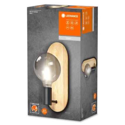 Ledvance - Aplique DECOR WOOD 1xE27/8W/230V