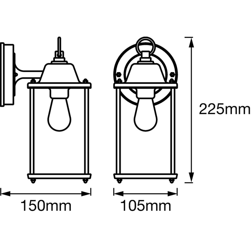 Ledvance - Aplique ENDURA 1xE27/60W/230V IP23
