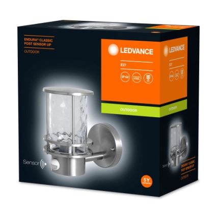 Ledvance - Aplique exterior con sensor ENDURA 1xE27/60W/230V IP44