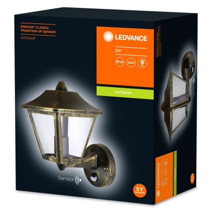 Ledvance - Aplique exterior con sensor ENDURA 1xE27/60W/230V IP44