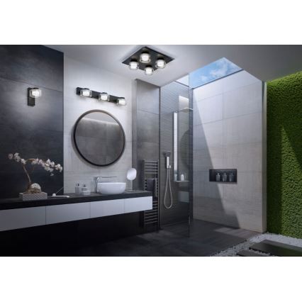 Ledvance - Aplique LED de baño ORBIS FLAME LED/5,5W/230V 3000/4000K IP44 negro