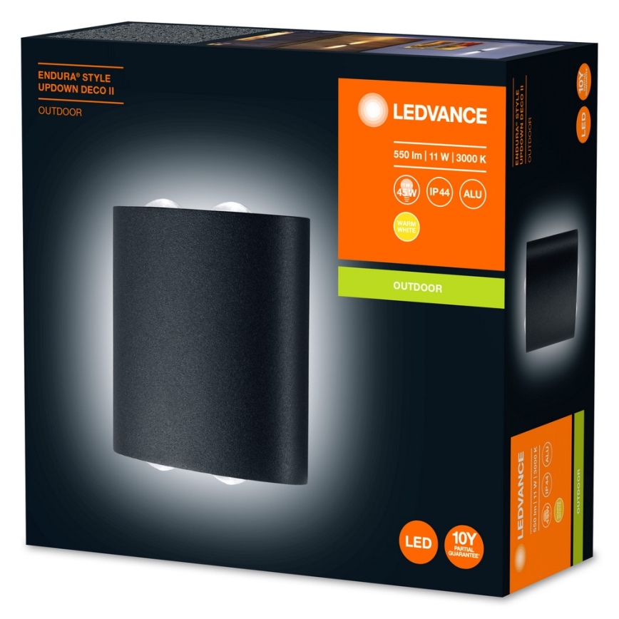 Ledvance - Aplique LED para exterior ENDURA 2xLED/11W/230V IP44