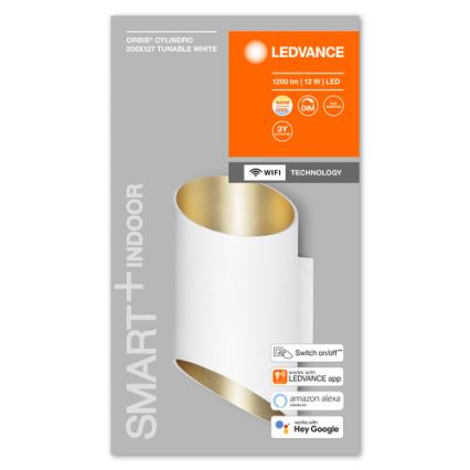 Ledvance - Aplique LED regulable SMART+ CYLINDRO LED/12W/230V 3000-6500K Wi-Fi blanco
