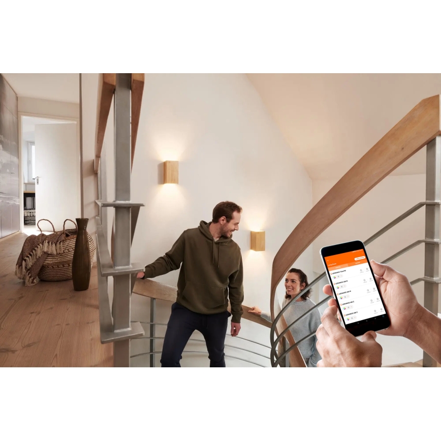 Ledvance - Aplique LED regulable SMART+ WOOD LED/12W/230V 3000-6500K Wi-Fi