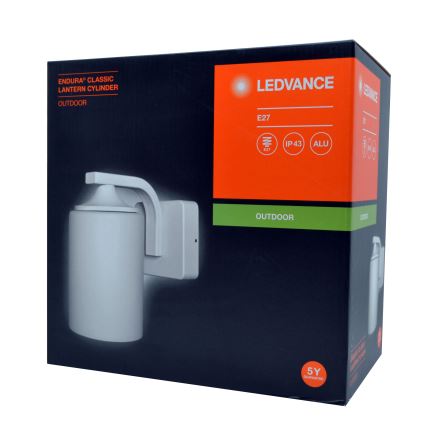 Ledvance - Aplique para exterior CYLINDER 1xE27/60W/230V IP43 blanco