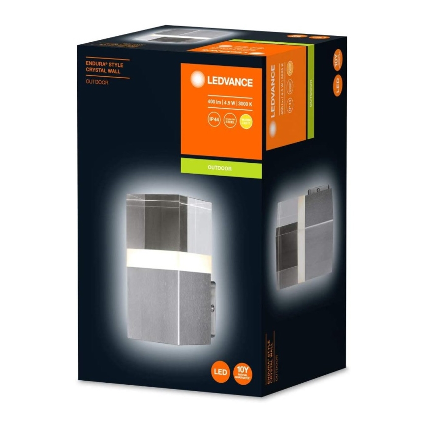 Ledvance - Aplique para exterior LED CRYSTAL 1xLED/4,5W/230V IP44