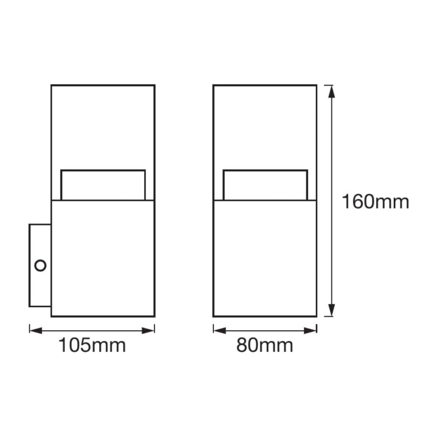 Ledvance - Aplique para exterior LED CRYSTAL 1xLED/4,5W/230V IP44