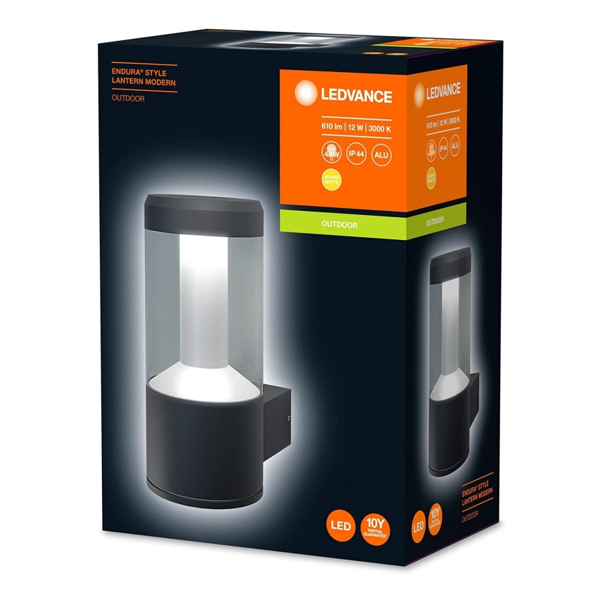 Ledvance - Aplique para exterior LED LANTERN 1xLED/12W/230V IP44