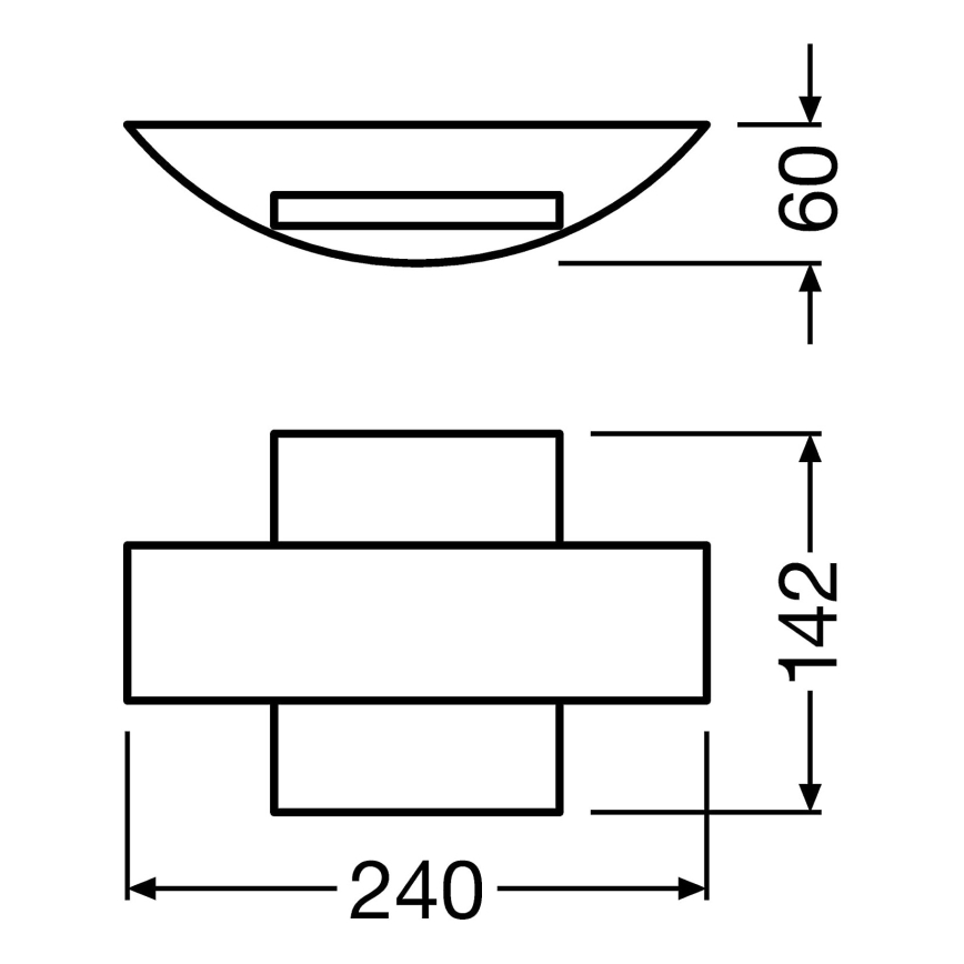 Ledvance - Aplique para exterior LED SHIELD LED/11W/230V IP44