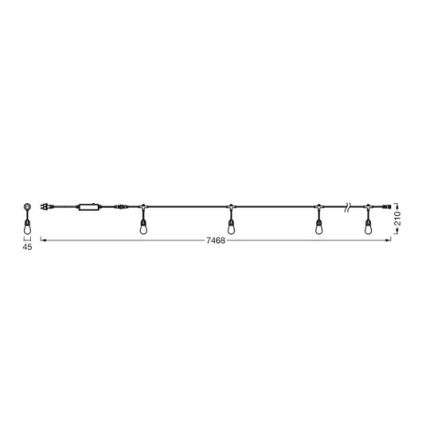 Ledvance - Cadena LED RGBW regulable para exteriores SMART+ STRING 12xLED/0,37W/230V IP44 Wi-Fi