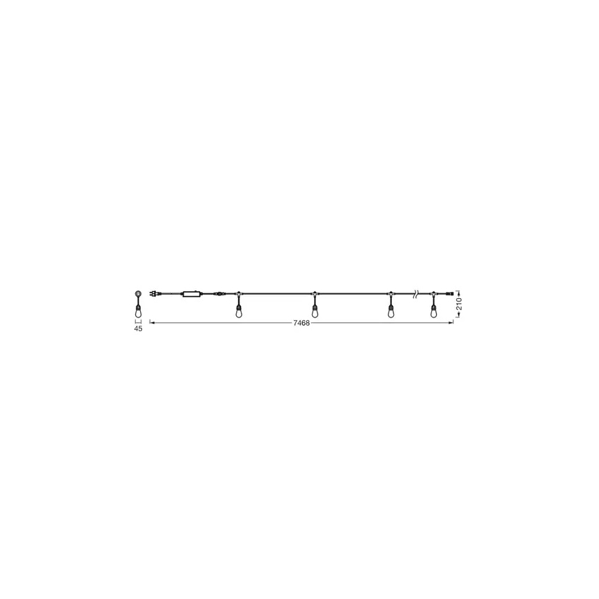 Ledvance - Cadena LED RGBW regulable para exteriores SMART+ STRING 12xLED/0,37W/230V IP44 Wi-Fi