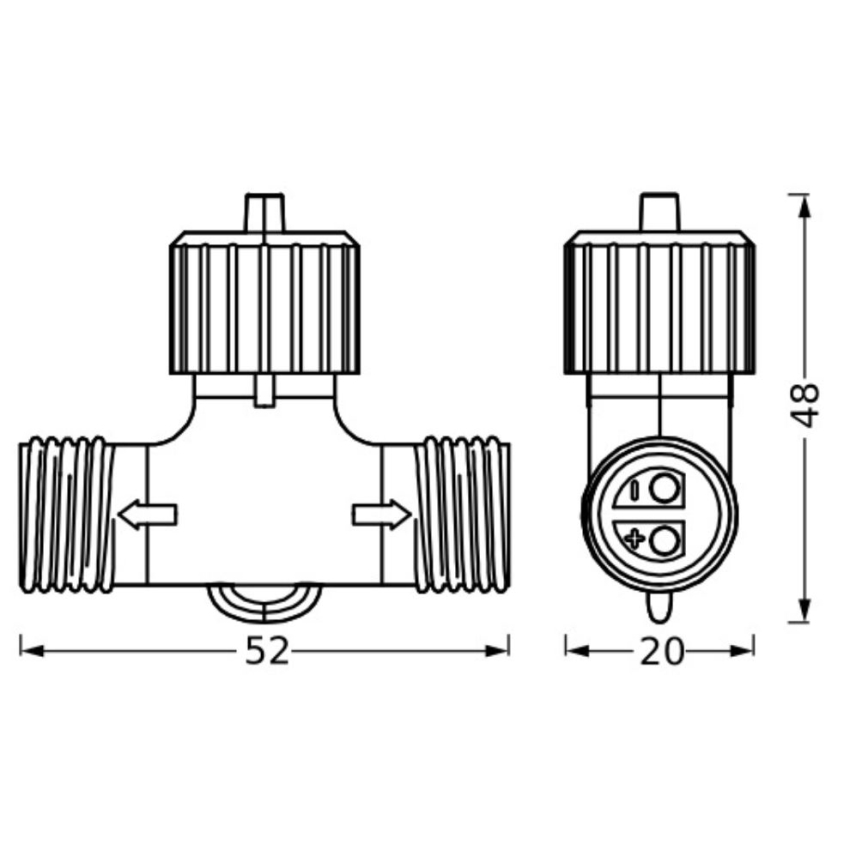 Ledvance - Connector de exterior ENDURA 24W/12V IP67