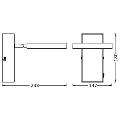 Ledvance - Foco LED de pared DECOR SATURN LED/11W/230V 3000/4200/6500K