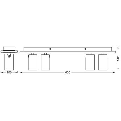 Ledvance - Foco LED DECOR MERCURY 4xGU10/3,4W/230V