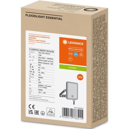 Ledvance - Proyector LED exterior con sensor FLOODLIGHT LED/10W/230V 4000K IP65