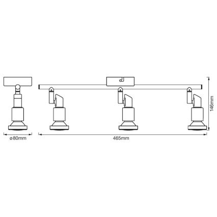 Ledvance - Foco LED SPOT 3xGU10/3W/230V