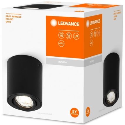 Ledvance - Foco SPOT 1xGU10/7W/230V negro