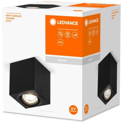 Ledvance - Foco SPOT 1xGU10/7W/230V negro