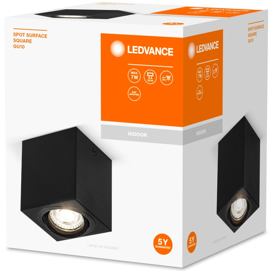 Ledvance - Foco SPOT 1xGU10/7W/230V negro