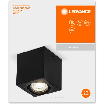 Ledvance - Foco SPOT 1xGU10/7W/230V negro