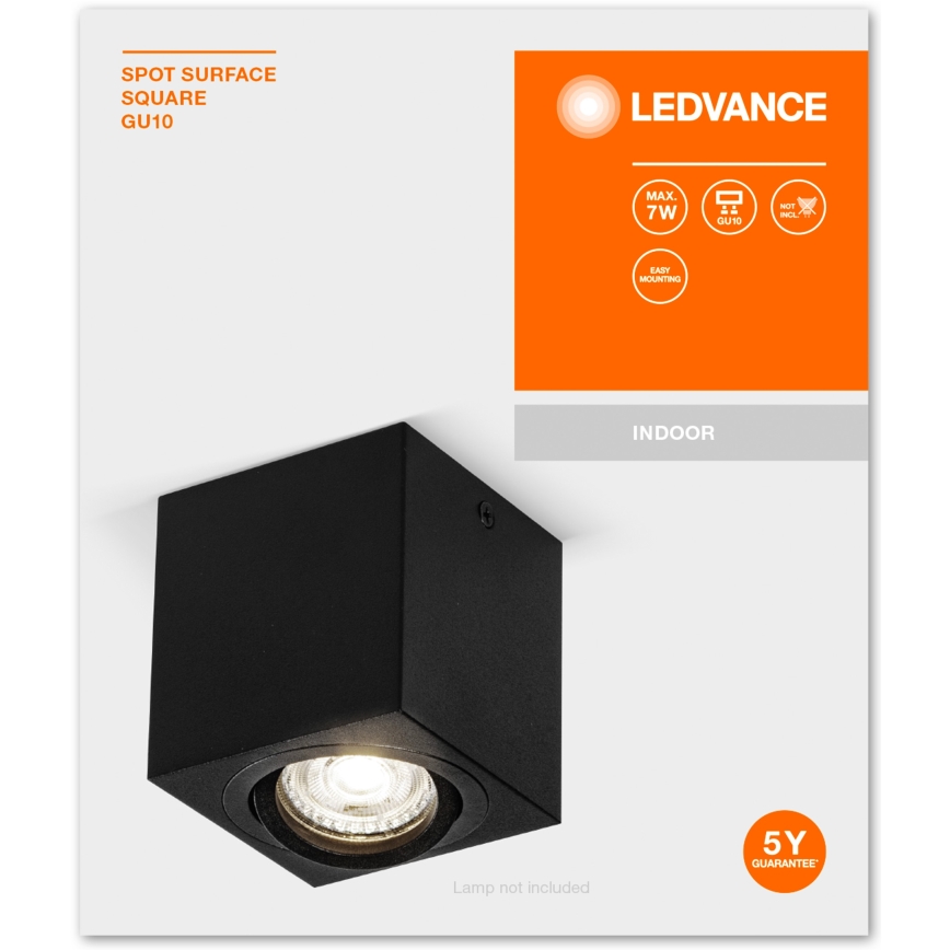 Ledvance - Foco SPOT 1xGU10/7W/230V negro