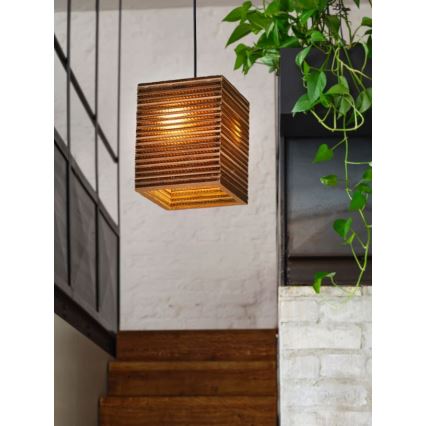 Ledvance - Lámpara colgante DECOR CARDBOARD 1xE27/15W/230V 25x25 cm