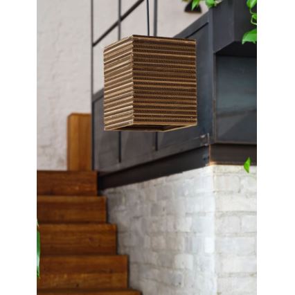 Ledvance - Lámpara colgante DECOR CARDBOARD 1xE27/15W/230V 25x25 cm