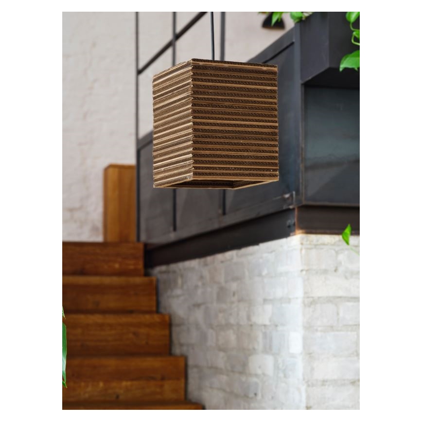 Ledvance - Lámpara colgante DECOR CARDBOARD 1xE27/15W/230V 25x25 cm