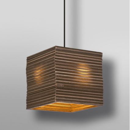Ledvance - Lámpara colgante DECOR CARDBOARD 1xE27/15W/230V 25x25 cm