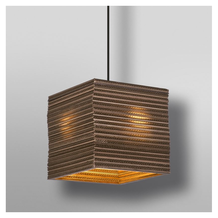 Ledvance - Lámpara colgante DECOR CARDBOARD 1xE27/15W/230V 25x25 cm