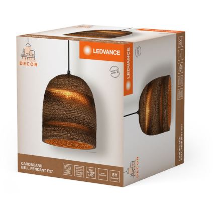 Ledvance - Lámpara colgante DECOR CARDBOARD 1xE27/15W/230V diá. 25 cm