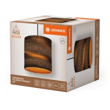 Ledvance - Lámpara colgante DECOR CARDBOARD 1xE27/15W/230V diá. 25 cm