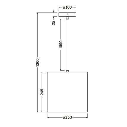 Ledvance - Lámpara colgante DECOR CARDBOARD 1xE27/15W/230V diá. 25 cm