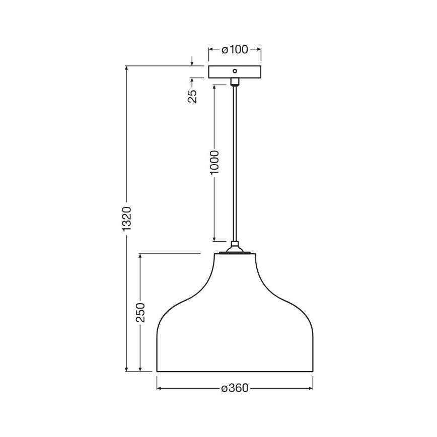 Ledvance - Lámpara colgante DECOR CARDBOARD 1xE27/15W/230V diá. 36 cm