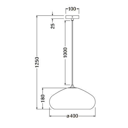 Ledvance - Lámpara colgante DECOR CARDBOARD 1xE27/15W/230V diá. 40 cm