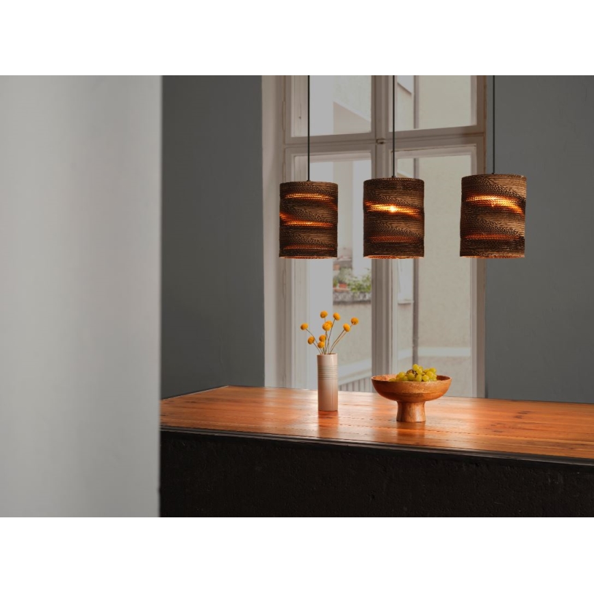 Ledvance - Lámpara colgante DECOR CARDBOARD 3xE27/15W/230V