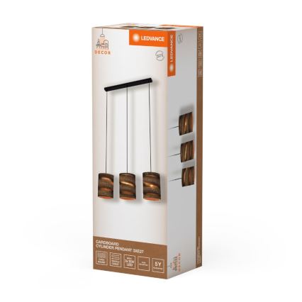 Ledvance - Lámpara colgante DECOR CARDBOARD 3xE27/15W/230V