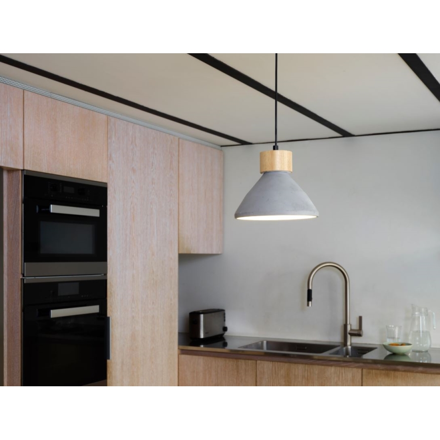 Ledvance - Lámpara colgante DECOR CONCRETE 1xE27/15W/230V diá. 22 cm concreto gris