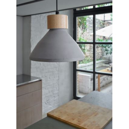 Ledvance - Lámpara colgante DECOR CONCRETE 1xE27/15W/230V diá. 22 cm concreto gris