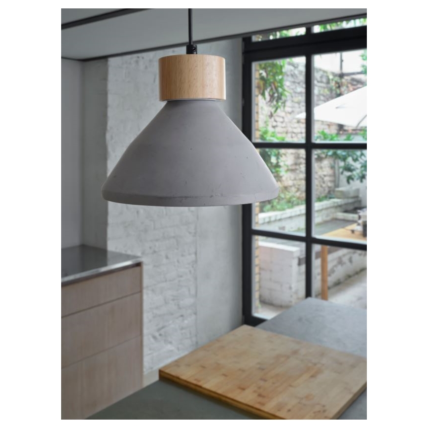 Ledvance - Lámpara colgante DECOR CONCRETE 1xE27/15W/230V diá. 22 cm concreto gris