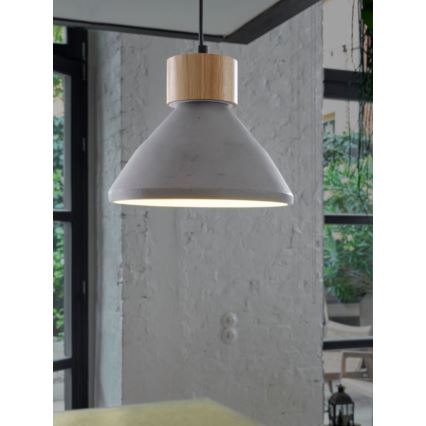 Ledvance - Lámpara colgante DECOR CONCRETE 1xE27/15W/230V diá. 22 cm concreto gris