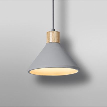 Ledvance - Lámpara colgante DECOR CONCRETE 1xE27/15W/230V diá. 22 cm concreto gris